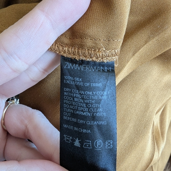 Zimmermann Belted Silk Tapered Pants Workwear Quiet Luxury Chic Size Small - Picture 10 of 15